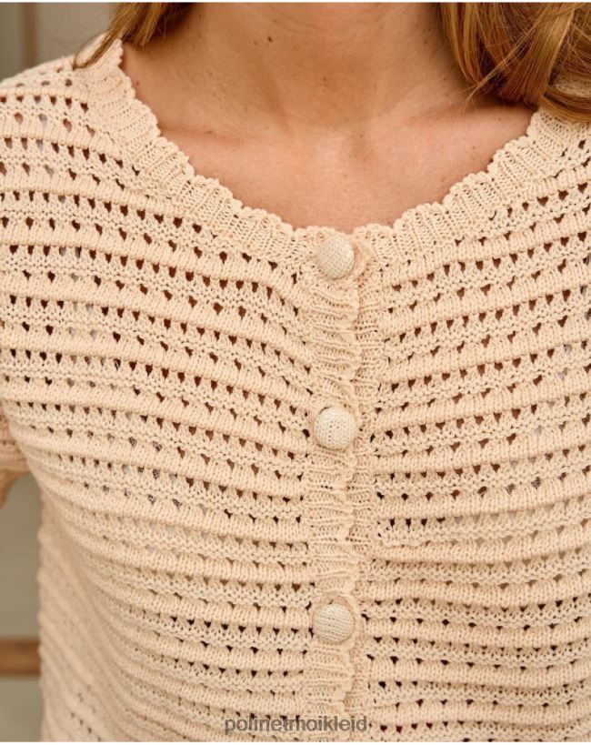 Polin et moi Strickjacke gestrickt HT8R353 Kleidung Beige