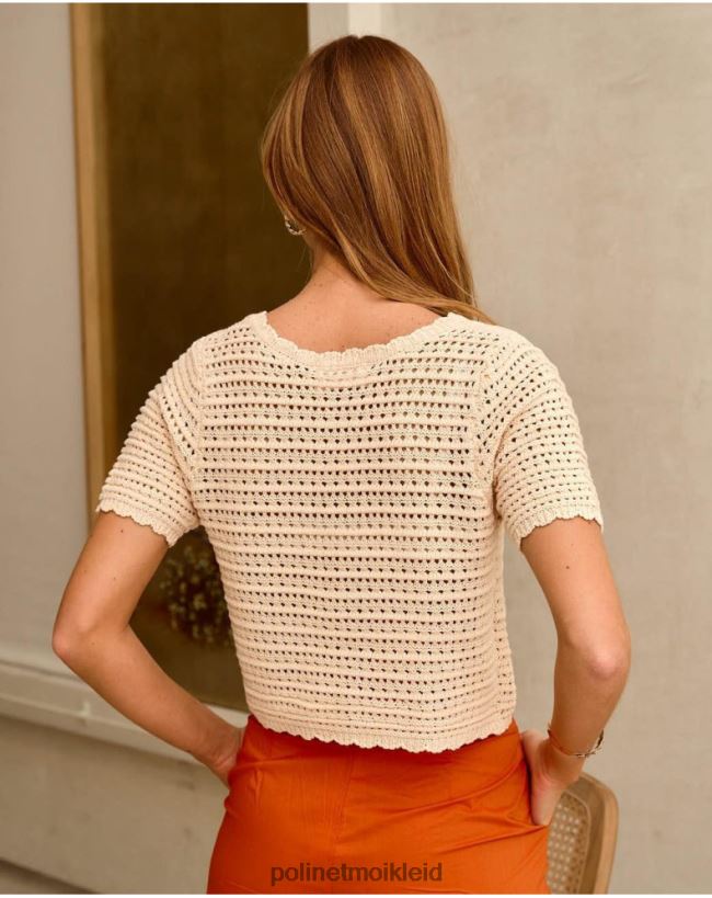 Polin et moi Strickjacke gestrickt HT8R353 Kleidung Beige