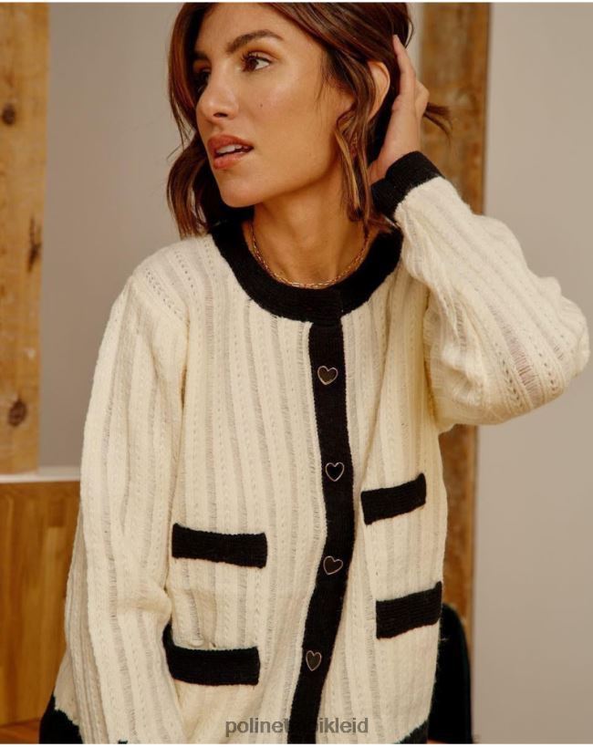 Polin et moi Strickjacke mit Knöpfen Davinia HT8R358 Kleidung roh