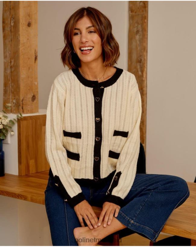 Polin et moi Strickjacke mit Knöpfen Davinia HT8R358 Kleidung roh