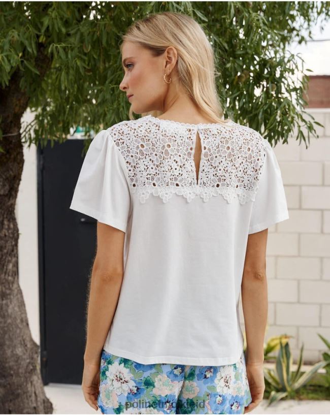 Polin et moi Calada Luana T-Shirt HT8R242 Kleidung Weiß