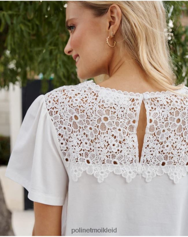 Polin et moi Calada Luana T-Shirt HT8R242 Kleidung Weiß