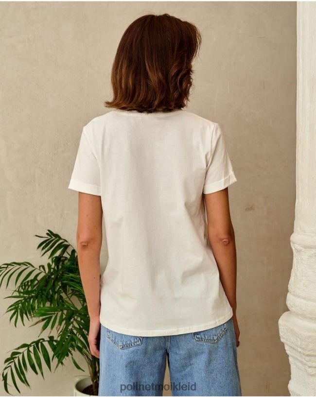 Polin et moi Idoya-Herzen-T-Shirt HT8R282 Kleidung Weiß