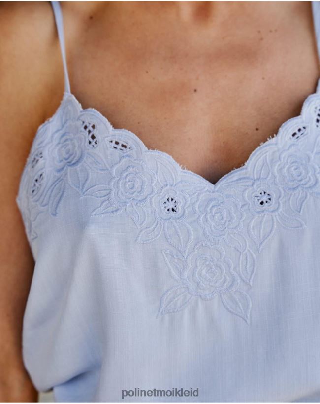 Polin et moi Oberteil mit Malala-Stickerei HT8R264 Kleidung himmlisch