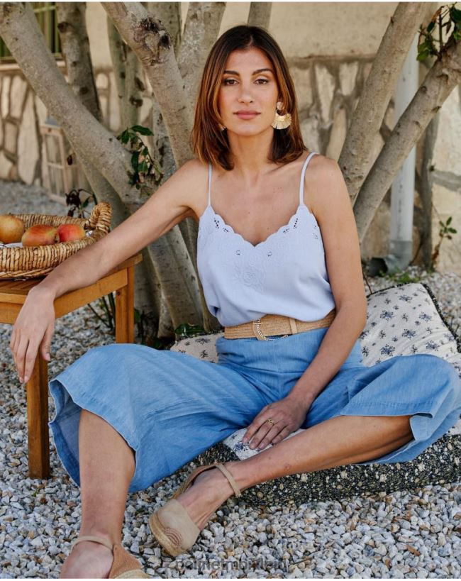 Polin et moi Oberteil mit Malala-Stickerei HT8R264 Kleidung himmlisch