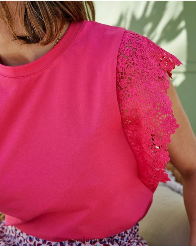 Polin et moi Oberteil mit Rüschen, Sissi HT8R275 Kleidung Fuchsie