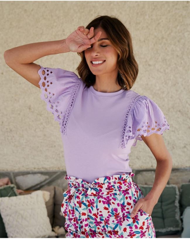 Polin et moi Oberteil mit Rüschen, Trixie HT8R254 Kleidung Malve