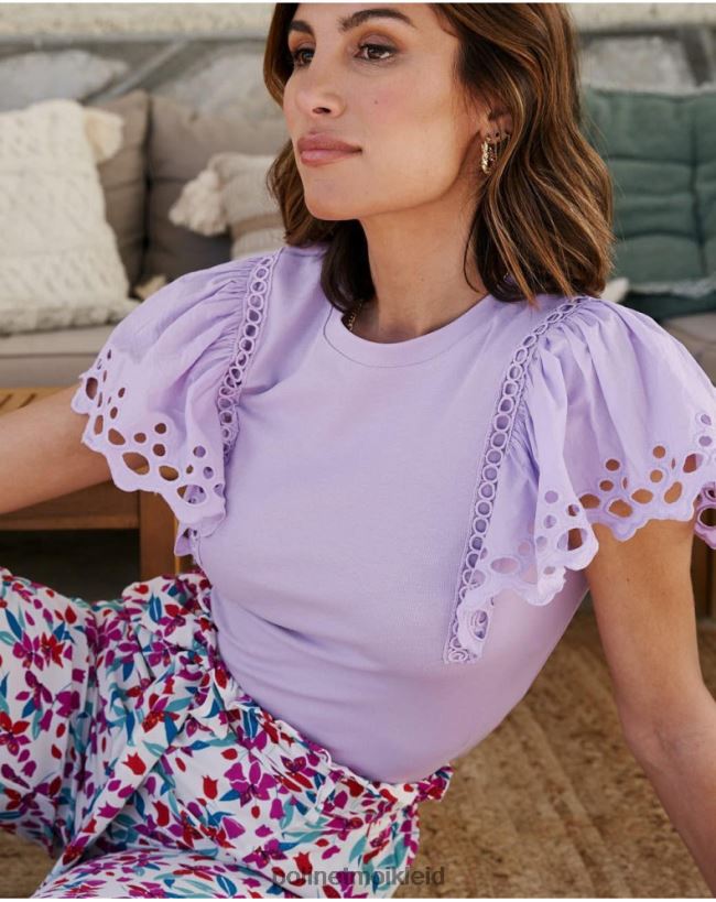 Polin et moi Oberteil mit Rüschen, Trixie HT8R254 Kleidung Malve