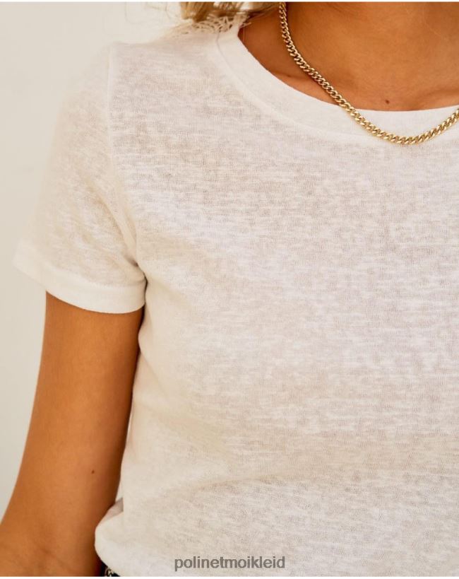 Polin et moi Puntilla Mirta T-Shirt HT8R290 Kleidung Weiß