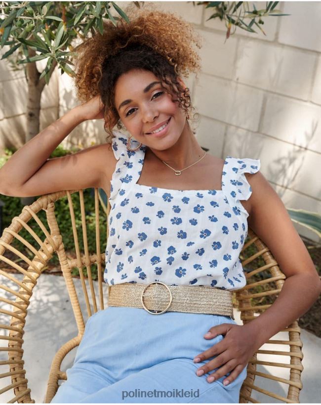 Polin et moi Spitzenblüten Selen HT8R244 Kleidung Denim