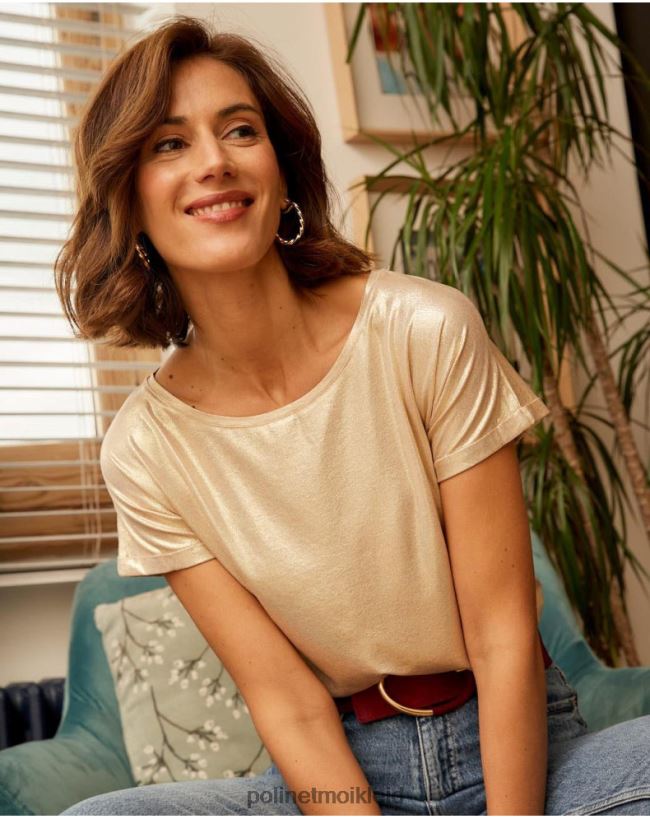 Polin et moi T-Shirt Brillo Galia HT8R289 Kleidung Gold/Platin