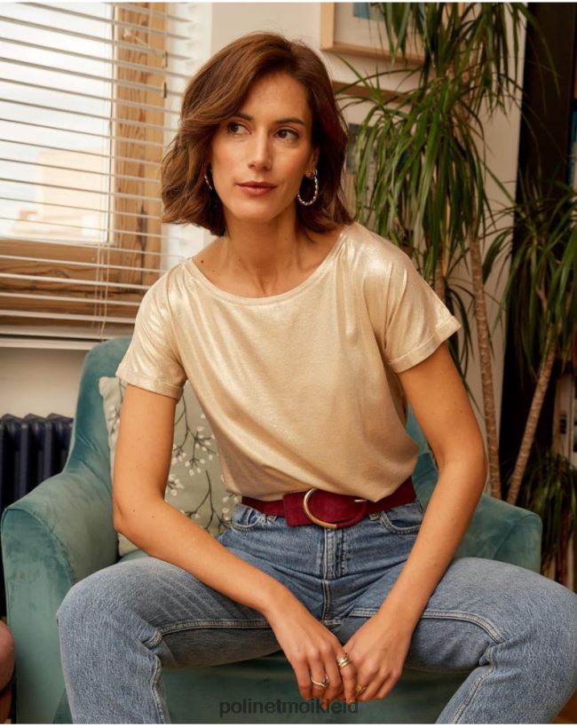 Polin et moi T-Shirt Brillo Galia HT8R289 Kleidung Gold/Platin