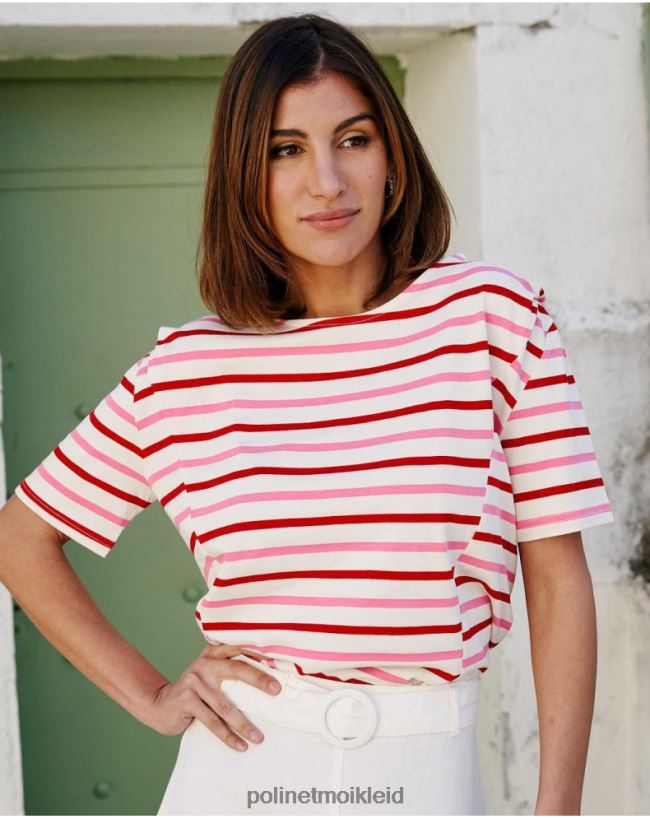 Polin et moi T-Shirt Streifen Eugenia HT8R270 Kleidung Rose