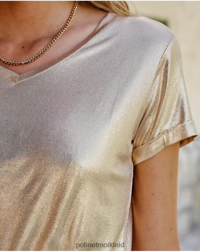 Polin et moi T-Shirt brillant Astrid HT8R292 Kleidung Gold/Platin