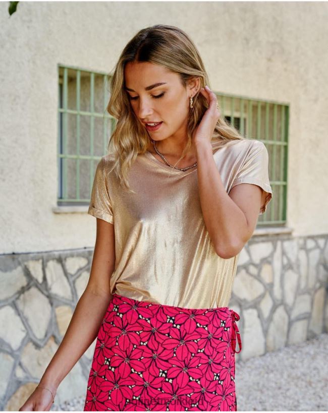 Polin et moi T-Shirt brillant Astrid HT8R292 Kleidung Gold/Platin