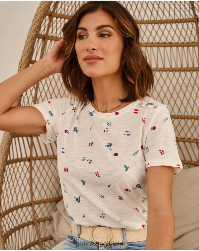 Polin et moi T-Shirt duscht Zoraida HT8R261 Kleidung Weiß