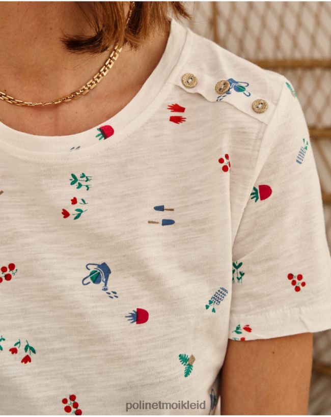 Polin et moi T-Shirt duscht Zoraida HT8R261 Kleidung Weiß