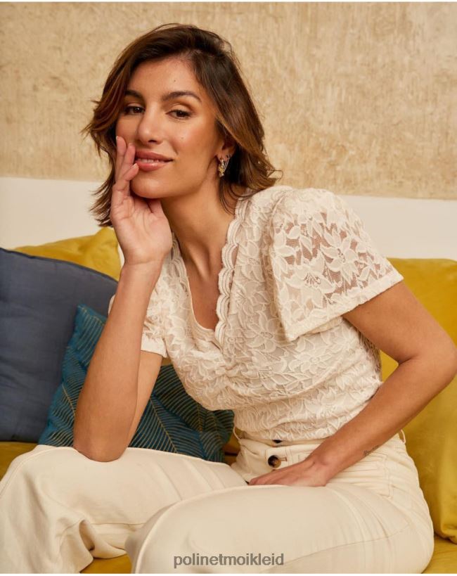 Polin et moi Top-Ari-Stickerei HT8R279 Kleidung roh