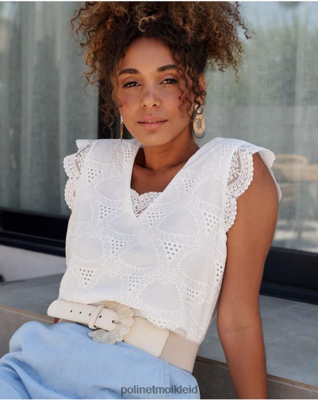 Polin et moi Top Batista Amparo HT8R240 Kleidung Weiß