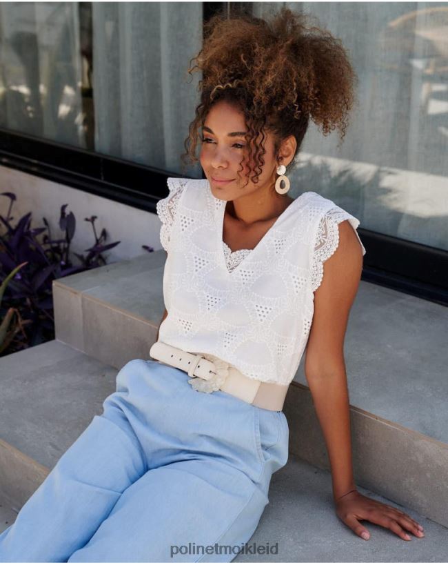 Polin et moi Top Batista Amparo HT8R240 Kleidung Weiß