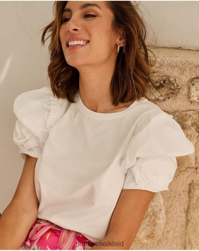 Polin et moi Top-Juwel-Manga HT8R269 Kleidung Weiß