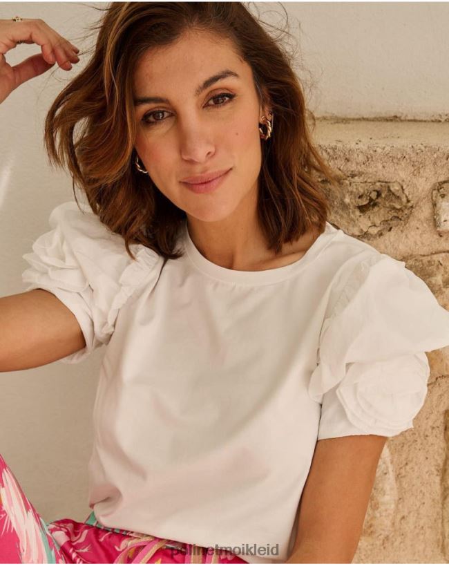 Polin et moi Top-Juwel-Manga HT8R269 Kleidung Weiß