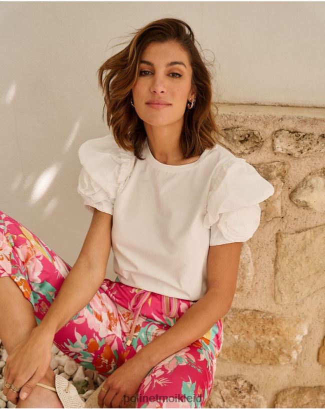 Polin et moi Top-Juwel-Manga HT8R269 Kleidung Weiß