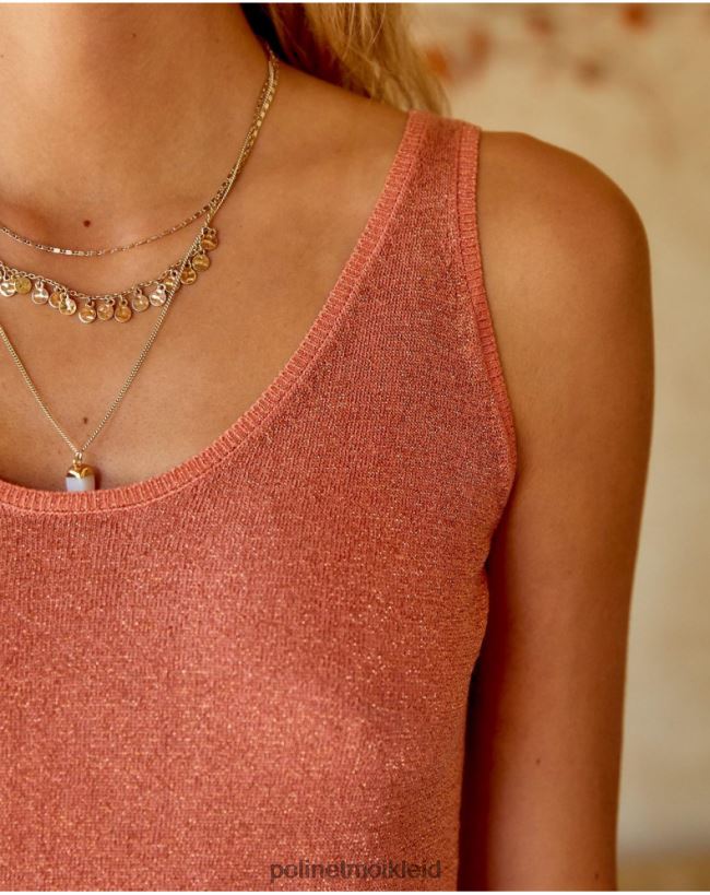 Polin et moi Top Lurex Sarah HT8R294 Kleidung Lachs