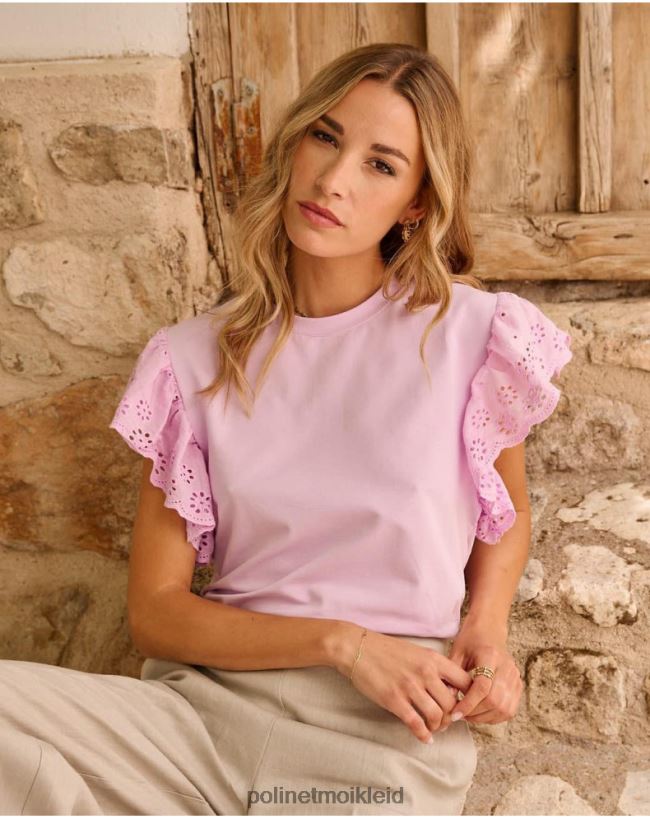 Polin et moi Top Rüschen Justina HT8R252 Kleidung lila