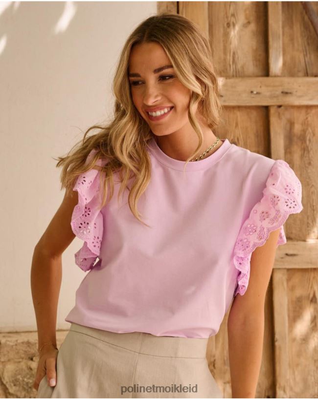 Polin et moi Top Rüschen Justina HT8R252 Kleidung lila