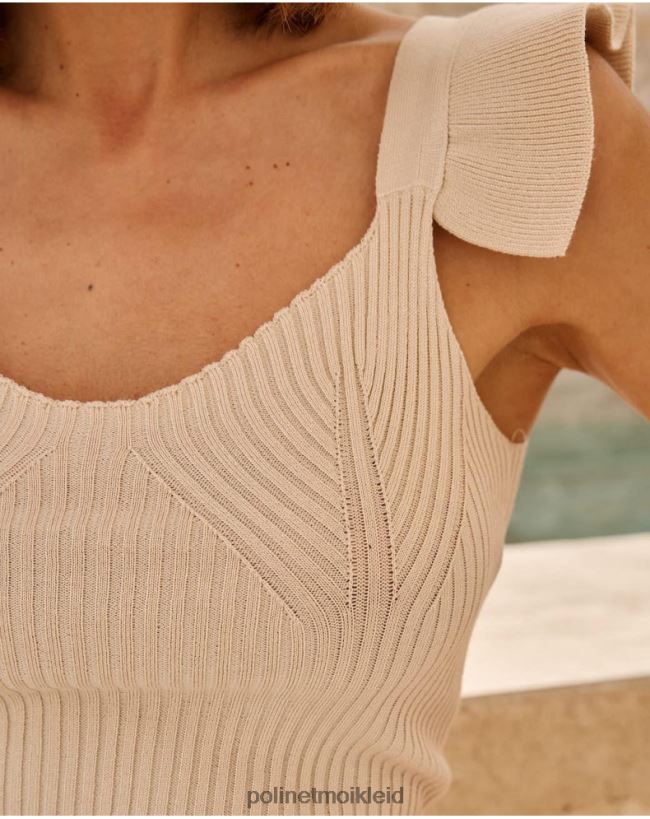 Polin et moi Top Rüschen Macu HT8R251 Kleidung Beige