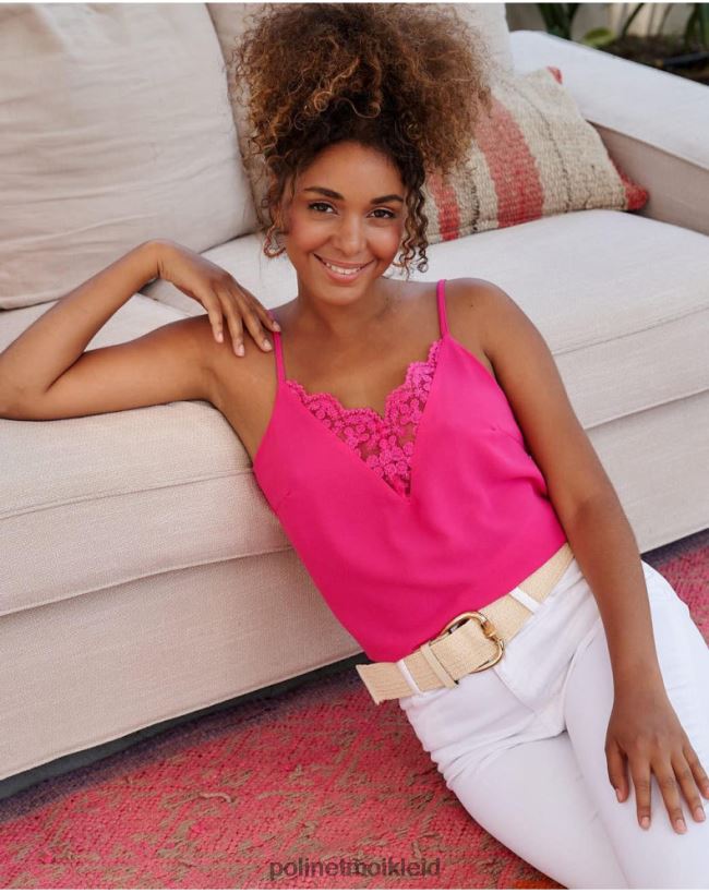 Polin et moi Top Spitze Emy HT8R268 Kleidung Fuchsie