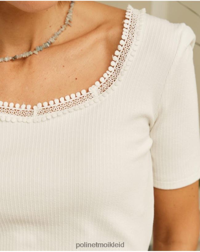 Polin et moi Top Spitze Giorgia HT8R288 Kleidung Weiß