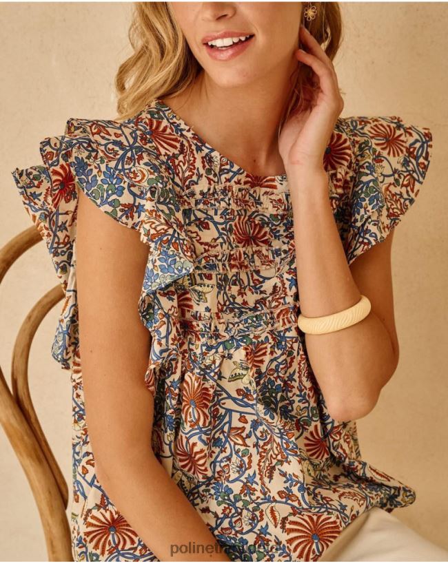 Polin et moi oben gekräuseltes Tiberia HT8R277 Kleidung roh