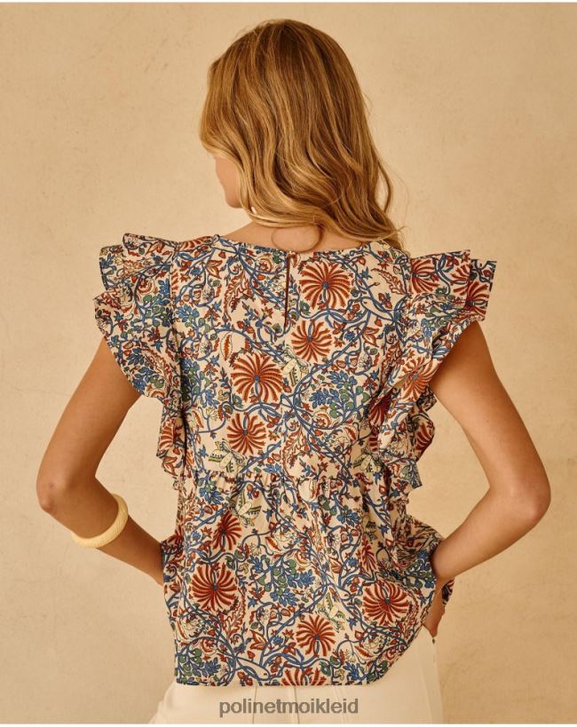 Polin et moi oben gekräuseltes Tiberia HT8R277 Kleidung roh