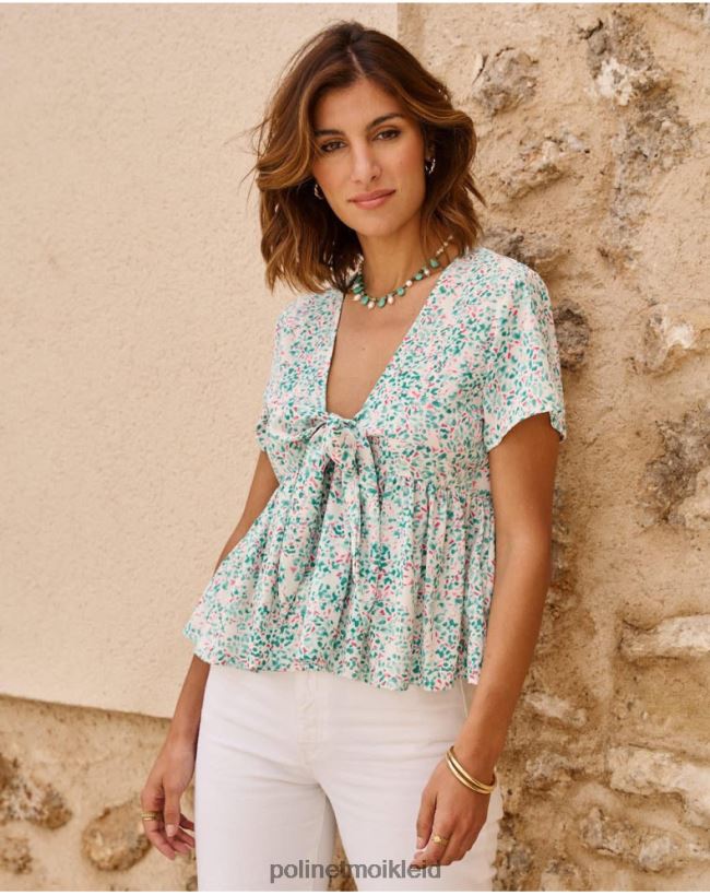 Polin et moi obere Schleife Esmeralda HT8R241 Kleidung Türkis