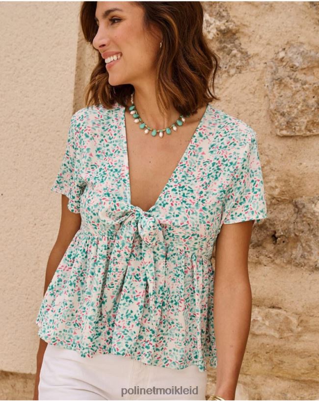 Polin et moi obere Schleife Esmeralda HT8R241 Kleidung Türkis