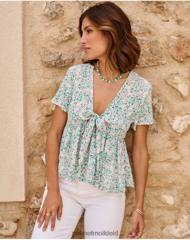 Polin et moi obere Schleife Esmeralda HT8R241 Kleidung Türkis