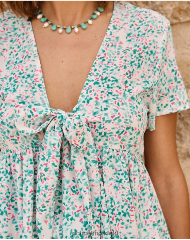 Polin et moi obere Schleife Esmeralda HT8R241 Kleidung Türkis