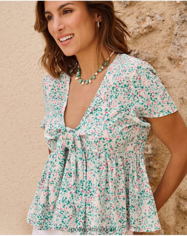 Polin et moi obere Schleife Esmeralda HT8R241 Kleidung Türkis