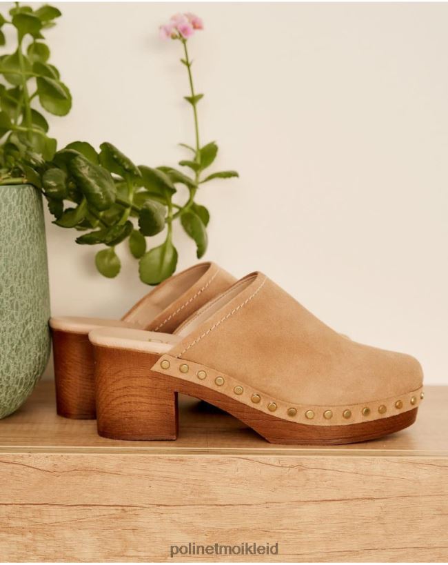 Polin et moi Clog Wildleder Fiorela HT8R470 Schuhwerk Kamel