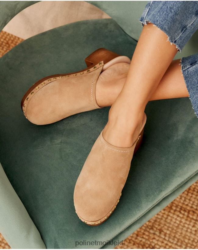 Polin et moi Clog Wildleder Fiorela HT8R470 Schuhwerk Kamel