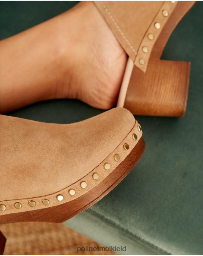 Polin et moi Clog Wildleder Fiorela HT8R470 Schuhwerk Kamel