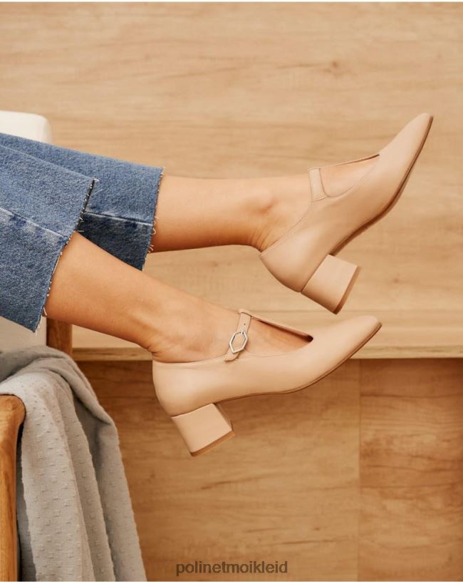 Polin et moi Mary Jane Heel Giorgia HT8R489 Schuhwerk Kamel