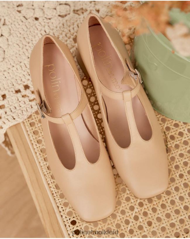 Polin et moi Mary Jane Heel Giorgia HT8R489 Schuhwerk Kamel