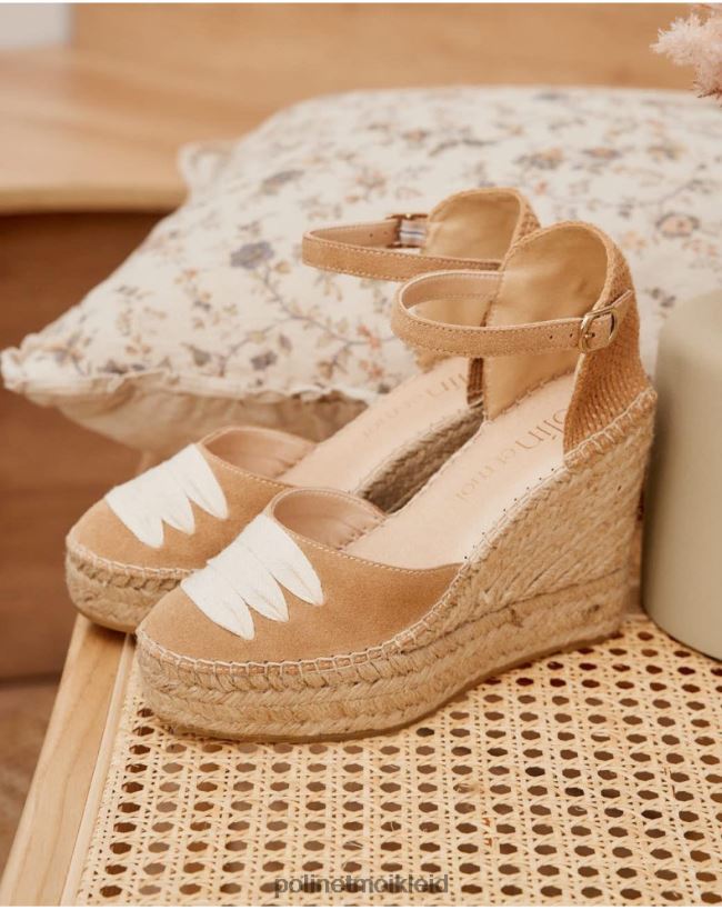 Polin et moi Bauern-Espadrille Arlene HT8R463 Schuhwerk Kamel