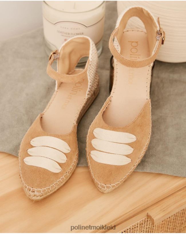 Polin et moi Bauern-Espadrille-Melodie HT8R496 Schuhwerk Kamel