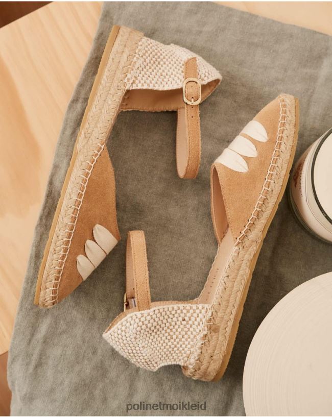 Polin et moi Bauern-Espadrille-Melodie HT8R496 Schuhwerk Kamel