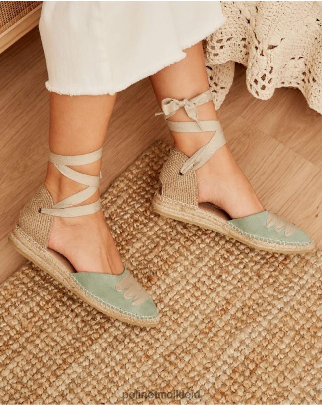 Polin et moi Bauern-Espadrille-Rabe HT8R497 Schuhwerk apfelgrün/mint