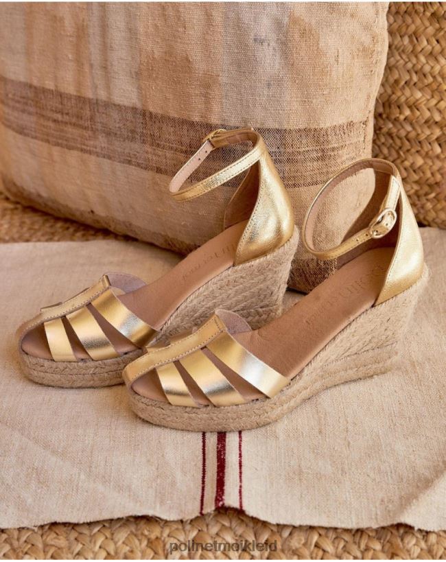 Polin et moi Crabeater-Espadrille Tatianna HT8R413 Schuhwerk Gold/Platin